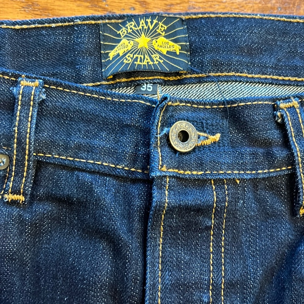 Bravestar Selvedge light slub Denim size 35 in Navy